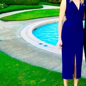 Kamali Kulture X Norma Kamali royal blue dress Sz XS